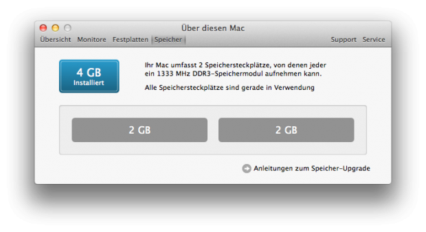 Der Arbeitsspeicher ist aufgelötet und kann deswegen nicht erweitert werden.